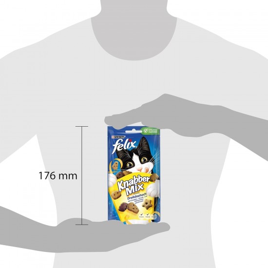 Felix Knabber Mix Original and Strandspaß (Beach Fun) Cat Snack with Various Varieties, Mixtray 2 x (8 x 60 g) Felix Knabber Mix Original and Strandspaß (Beach Fun) Cat Snack with Various Varieties, Mixtray 2 x (8 x 60 g)