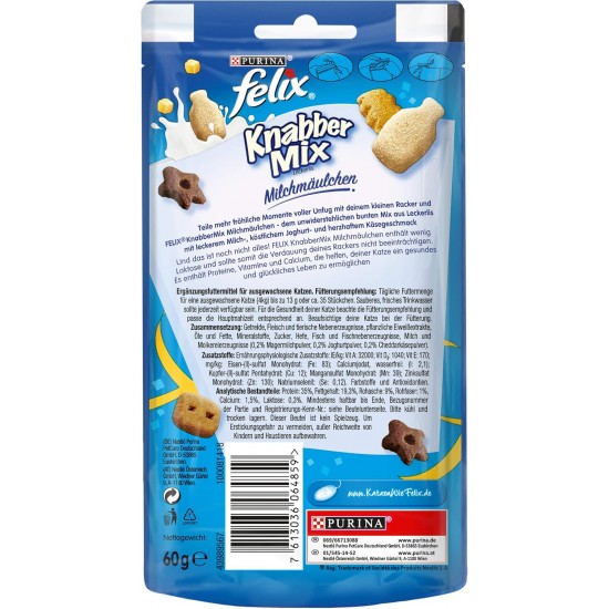 Felix Knabber Mix Original and Strandspaß (Beach Fun) Cat Snack with Various Varieties, Mixtray 2 x (8 x 60 g) Felix Knabber Mix Original and Strandspaß (Beach Fun) Cat Snack with Various Varieties, Mixtray 2 x (8 x 60 g)
