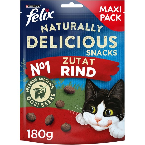 Felix Naturally Delicious Cat Snack, Healthy Treats with Chicken & Catnip 1080 kg Felix Naturally Delicious Cat Snack, Healthy Treats with Chicken & Catnip 1080 kg