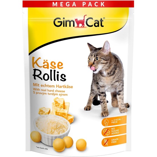 GimCat Cheese Rollis - Grain-Free and Vitamin-Rich Cat Snack with Real Hard Cheese - 1 Bag (1 x 425 g) GimCat Cheese Rollis - Grain-Free and Vitamin-Rich Cat Snack with Real Hard Cheese - 1 Bag (1 x 425 g)