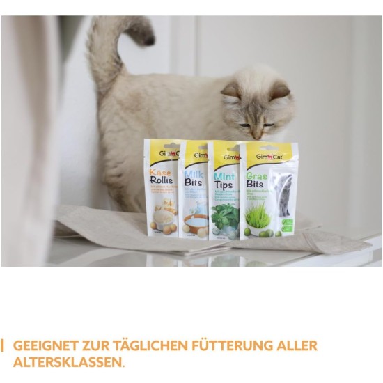 GimCat Cheese Rollis - Grain-Free and Vitamin-Rich Cat Snack with Real Hard Cheese - 1 Bag (1 x 425 g) GimCat Cheese Rollis - Grain-Free and Vitamin-Rich Cat Snack with Real Hard Cheese - 1 Bag (1 x 425 g)