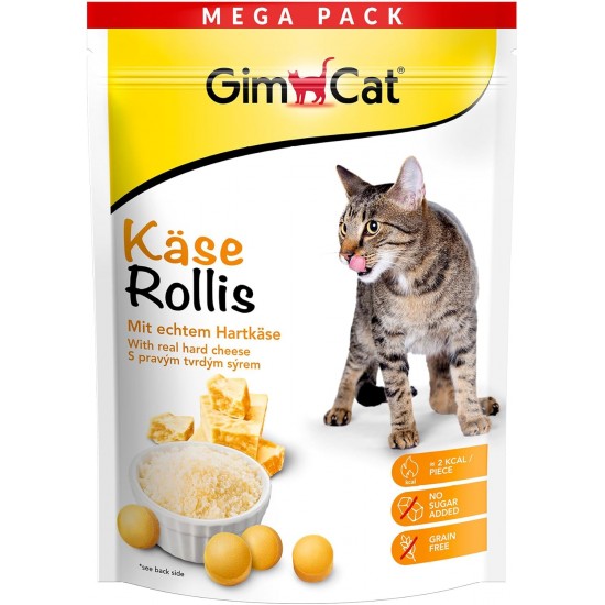 GimCat Cheese Rollis - Grain-Free and Vitamin-Rich Cat Snack with Real Hard Cheese - 1 Bag (1 x 425 g) GimCat Cheese Rollis - Grain-Free and Vitamin-Rich Cat Snack with Real Hard Cheese - 1 Bag (1 x 425 g)