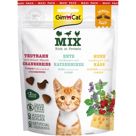 GimCat Crunchy Snacks Duck with Catnip - Crunchy and Protein Rich Cat Treats - 1 Bag (1 x 50 g) GimCat Crunchy Snacks Duck with Catnip - Crunchy and Protein Rich Cat Treats - 1 Bag (1 x 50 g)