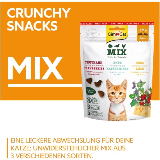 GimCat Crunchy Snacks Duck with Catnip - Crunchy and Protein Rich Cat Treats - 1 Bag (1 x 50 g) GimCat Crunchy Snacks Duck with Catnip - Crunchy and Protein Rich Cat Treats - 1 Bag (1 x 50 g)