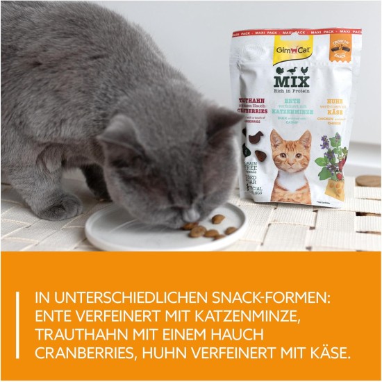 GimCat Crunchy Snacks Duck with Catnip - Crunchy and Protein Rich Cat Treats - 1 Bag (1 x 50 g) GimCat Crunchy Snacks Duck with Catnip - Crunchy and Protein Rich Cat Treats - 1 Bag (1 x 50 g)