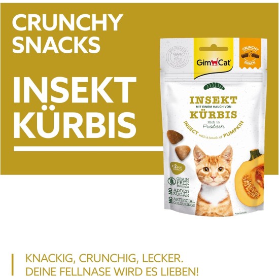 GimCat Crunchy Snacks Duck with Catnip - Crunchy and Protein Rich Cat Treats - 1 Bag (1 x 50 g) GimCat Crunchy Snacks Duck with Catnip - Crunchy and Protein Rich Cat Treats - 1 Bag (1 x 50 g)