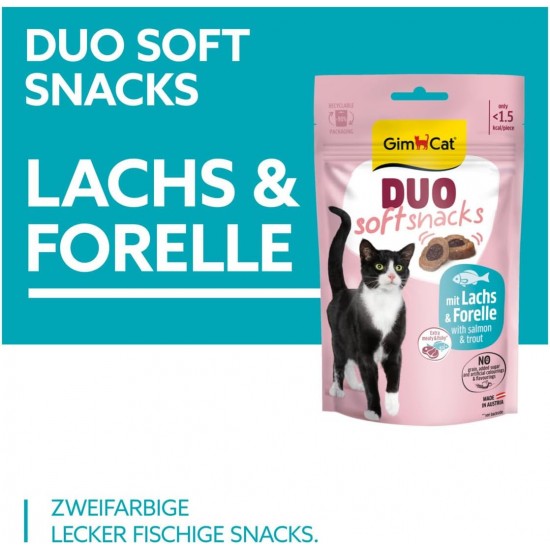 GimCat Duo Soft Snacks with Beef with Cheese - Visible Combination of Two Delicious Flavours - 1 Bag (1 x 50 g) GimCat Duo Soft Snacks with Beef with Cheese - Visible Combination of Two Delicious Flavours - 1 Bag (1 x 50 g)