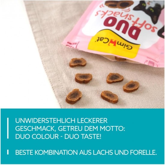 GimCat Duo Soft Snacks with Beef with Cheese - Visible Combination of Two Delicious Flavours - 1 Bag (1 x 50 g) GimCat Duo Soft Snacks with Beef with Cheese - Visible Combination of Two Delicious Flavours - 1 Bag (1 x 50 g)