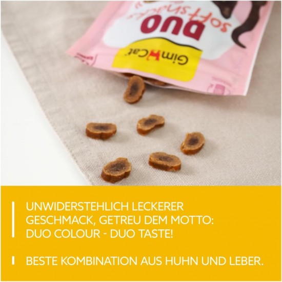 GimCat Duo Soft Snacks with Beef with Cheese - Visible Combination of Two Delicious Flavours - 1 Bag (1 x 50 g) GimCat Duo Soft Snacks with Beef with Cheese - Visible Combination of Two Delicious Flavours - 1 Bag (1 x 50 g)