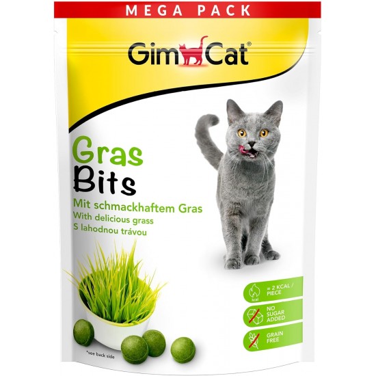 GimCat Gras Bits - Grain-Free and Vitamin-Rich Cat Snack with Real Grass - 1 Bag (1 x 425 g) GimCat Gras Bits - Grain-Free and Vitamin-Rich Cat Snack with Real Grass - 1 Bag (1 x 425 g)