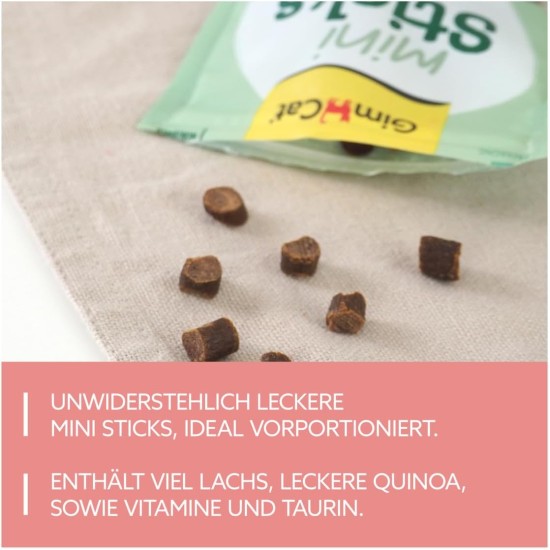 GimCat Mini Sticks Turkey & Cheese - Small Appetizers for Special Enjoyment - 1 Bag (1 x 50 g) GimCat Mini Sticks Turkey & Cheese - Small Appetizers for Special Enjoyment - 1 Bag (1 x 50 g)