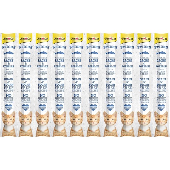 GimCat Sticks Poultry - Soft Chew Sticks with High Meat Content and No Added Sugar - 1 Pack (1 x 4 Sticks) GimCat Sticks Poultry - Soft Chew Sticks with High Meat Content and No Added Sugar - 1 Pack (1 x 4 Sticks)
