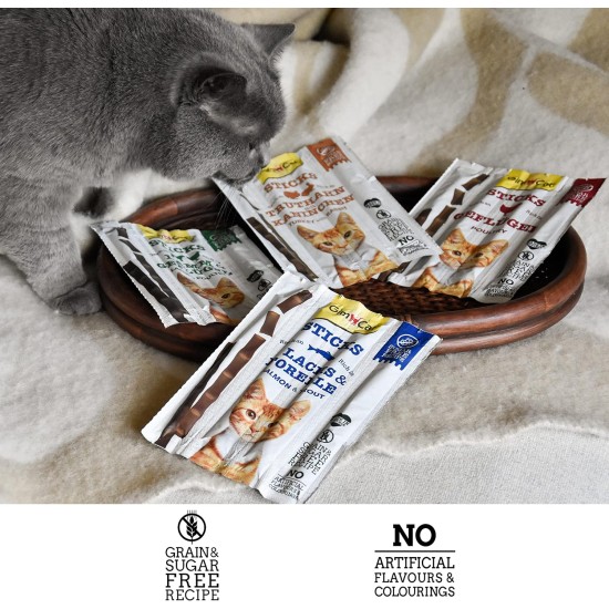 GimCat Sticks Poultry - Soft Chew Sticks with High Meat Content and No Added Sugar - 1 Pack (1 x 4 Sticks) GimCat Sticks Poultry - Soft Chew Sticks with High Meat Content and No Added Sugar - 1 Pack (1 x 4 Sticks)