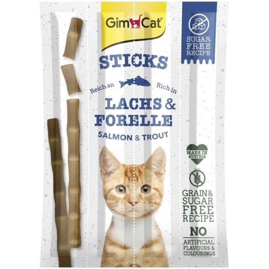 GimCat Sticks Poultry - Soft Chew Sticks with High Meat Content and No Added Sugar - 1 Pack (1 x 4 Sticks) GimCat Sticks Poultry - Soft Chew Sticks with High Meat Content and No Added Sugar - 1 Pack (1 x 4 Sticks)
