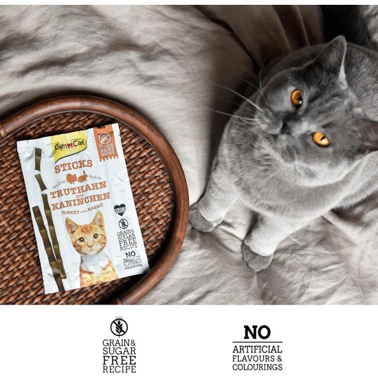 GimCat Sticks Poultry - Soft Chew Sticks with High Meat Content and No Added Sugar - 1 Pack (1 x 4 Sticks) GimCat Sticks Poultry - Soft Chew Sticks with High Meat Content and No Added Sugar - 1 Pack (1 x 4 Sticks)