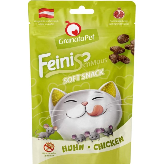 GranataPet FeiniSchmaus Chicken, Treats for Cats, Soft Cat Snack, Cat Treats without Grains & Sugar Additives, Reward for Between, 50 g GranataPet FeiniSchmaus Chicken, Treats for Cats, Soft Cat Snack, Cat Treats without Grains & Sugar Additives, Reward for Between, 50 g