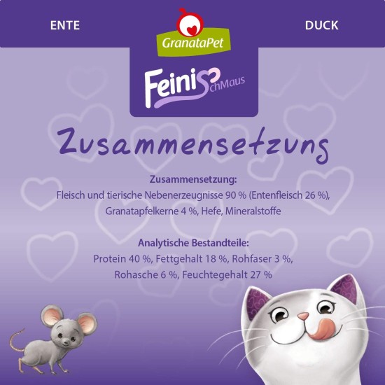 GranataPet FeiniSchmaus Chicken, Treats for Cats, Soft Cat Snack, Cat Treats without Grains & Sugar Additives, Reward for Between, 50 g GranataPet FeiniSchmaus Chicken, Treats for Cats, Soft Cat Snack, Cat Treats without Grains & Sugar Additives, Reward for Between, 50 g