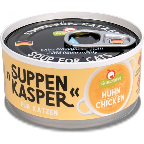 GranataPet Suppenkasper Tuna, 12 x 70 g, Snack for Cats, Treats for Extra Hydration, Soup Against Small Hunger, Cat Food without Grains and No Added Sugar GranataPet Suppenkasper Tuna, 12 x 70 g, Snack for Cats, Treats for Extra Hydration, Soup Against Small Hunger, Cat Food without Grains and No Added Sugar