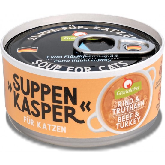 GranataPet Suppenkasper Tuna, 12 x 70 g, Snack for Cats, Treats for Extra Hydration, Soup Against Small Hunger, Cat Food without Grains and No Added Sugar GranataPet Suppenkasper Tuna, 12 x 70 g, Snack for Cats, Treats for Extra Hydration, Soup Against Small Hunger, Cat Food without Grains and No Added Sugar