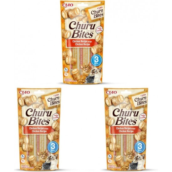 INABA Churu Bites No By-Products with 40% Chicken Meat and 32% Tuna Cat Treats Grain Free, Sugar Free, Perfect for Hiding Tablet Cat Treats 30 g (Pack of 1) INABA Churu Bites No By-Products with 40% Chicken Meat and 32% Tuna Cat Treats Grain Free, Sugar Free, Perfect for Hiding Tablet Cat Treats 30 g (Pack of 1)