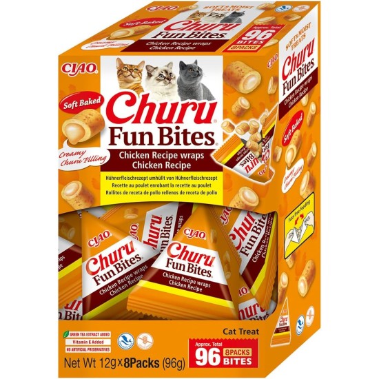 INABA Churu Bites Rich in Chicken and Tuna Cat Treats | Grain Free, Sugar Free, No Artificial Flavours Cat Snacks | Perfect to Hide Medicine 30 g (Pack of 1) INABA Churu Bites Rich in Chicken and Tuna Cat Treats | Grain Free, Sugar Free, No Artificial Flavours Cat Snacks | Perfect to Hide Medicine 30 g (Pack of 1)