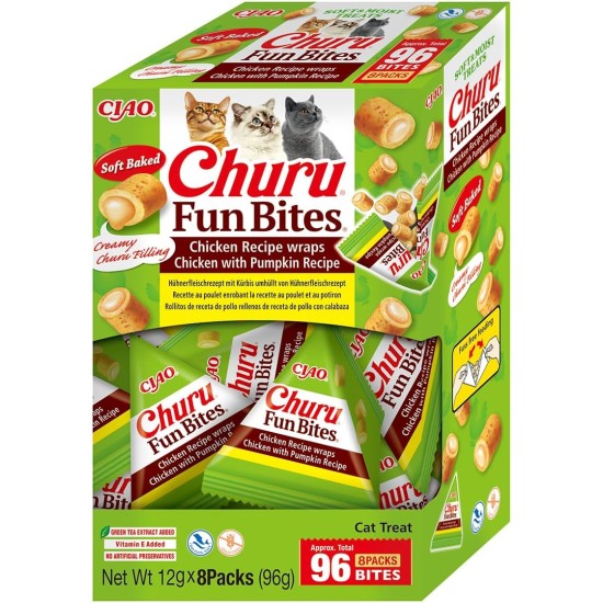INABA Churu Bites Rich in Chicken and Tuna Cat Treats | Grain Free, Sugar Free, No Artificial Flavours Cat Snacks | Perfect to Hide Medicine 30 g (Pack of 1) INABA Churu Bites Rich in Chicken and Tuna Cat Treats | Grain Free, Sugar Free, No Artificial Flavours Cat Snacks | Perfect to Hide Medicine 30 g (Pack of 1)