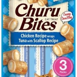 INABA Churu Bites with 40% Chicken Meat and 32% Tuna Treats Cat, Grain Free, Sugar Free, Perfect for Hiding Tablet Cat Treats, No By-Products, 30 g (Pack of 1) INABA Churu Bites with 40% Chicken Meat and 32% Tuna Treats Cat, Grain Free, Sugar Free, Perfect for Hiding Tablet Cat Treats, No By-Products, 30 g (Pack of 1)