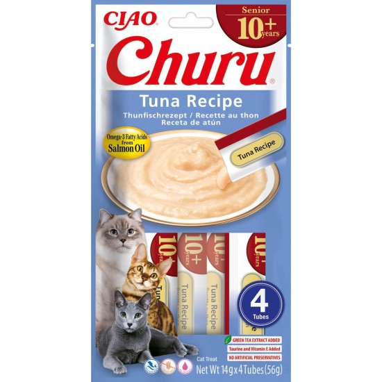 INABA Churu Cat Treats, No By-Products, Creamy Snack, Variety Box with Seafood, Grain-Free, Sugar-Free, Low Calorie, 100% Natural Meat, Premium Cat Treats, 560 g INABA Churu Cat Treats, No By-Products, Creamy Snack, Variety Box with Seafood, Grain-Free, Sugar-Free, Low Calorie, 100% Natural Meat, Premium Cat Treats, 560 g