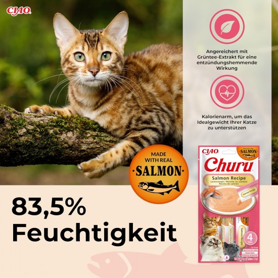INABA Churu Cat Treats, No By-Products, Creamy Snack, Variety Box with Seafood, Grain-Free, Sugar-Free, Low Calorie, 100% Natural Meat, Premium Cat Treats, 560 g INABA Churu Cat Treats, No By-Products, Creamy Snack, Variety Box with Seafood, Grain-Free, Sugar-Free, Low Calorie, 100% Natural Meat, Premium Cat Treats, 560 g