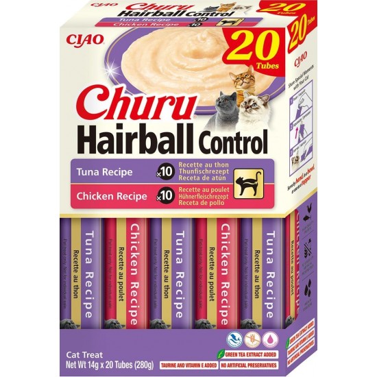 INABA Churu Cat Treats, No By-Products, Creamy Snack, Variety Box with Seafood, Grain-Free, Sugar-Free, Low Calorie, 100% Natural Meat, Premium Cat Treats, 280 g INABA Churu Cat Treats, No By-Products, Creamy Snack, Variety Box with Seafood, Grain-Free, Sugar-Free, Low Calorie, 100% Natural Meat, Premium Cat Treats, 280 g