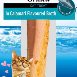 INABA Churu Fillet - Cat Snacks for Feeding from the Hand, Cat Treats in Handy Portions, Tuna Fillet in Broth with Squid, 15 g/1 Pack INABA Churu Fillet - Cat Snacks for Feeding from the Hand, Cat Treats in Handy Portions, Tuna Fillet in Broth with Squid, 15 g/1 Pack