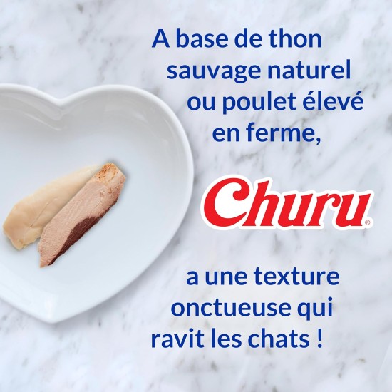 INABA Churu Puree Cat Snacks - Cat Paste for Feeding from the Hand - Cat Sticks with Tuna & Cheese - 4 Sticks x 14 g INABA Churu Puree Cat Snacks - Cat Paste for Feeding from the Hand - Cat Sticks with Tuna & Cheese - 4 Sticks x 14 g