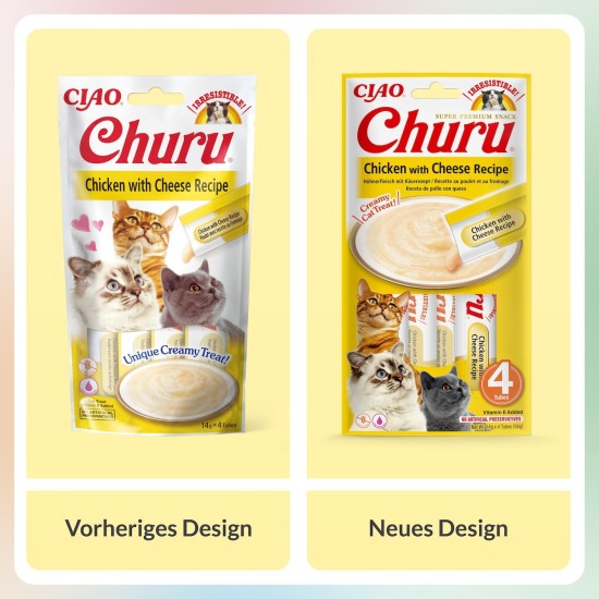 INABA Churu Puree Cat Treats Creamy Snacks, Variety Box with Tuna & Seafood 40 x 14 g, Premium Quality Cat Snacks INABA Churu Puree Cat Treats Creamy Snacks, Variety Box with Tuna & Seafood 40 x 14 g, Premium Quality Cat Snacks