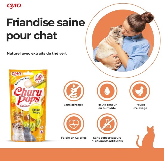 INABA Churu Rolls Rich in Chicken and Tuna Cat Treats | Grain-Free, Sugar Free, No Artificial Flavours Cat Snacks 40 g (Pack of 1) INABA Churu Rolls Rich in Chicken and Tuna Cat Treats | Grain-Free, Sugar Free, No Artificial Flavours Cat Snacks 40 g (Pack of 1)