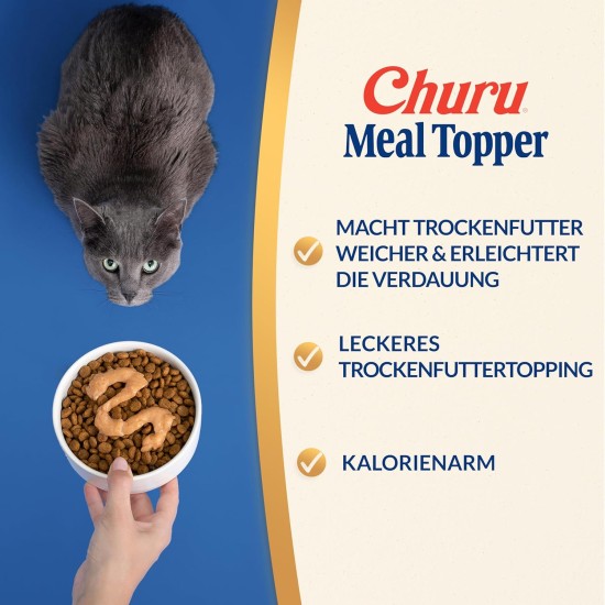 INABA Churu Skin & Coat - Cat Treats with Chicken - Omega 3 & 6 and Taurine - Feline Snacks, Creamy Texture - Cat Food, Skin & Fur - 4 Tubes x 14 g INABA Churu Skin & Coat - Cat Treats with Chicken - Omega 3 & 6 and Taurine - Feline Snacks, Creamy Texture - Cat Food, Skin & Fur - 4 Tubes x 14 g