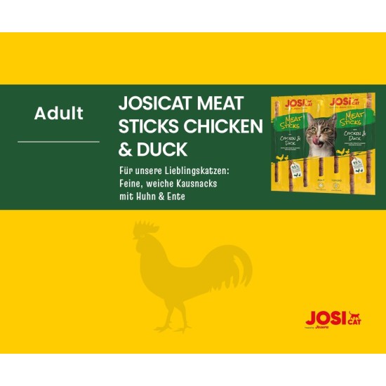 JosiCat Meat Sticks Salmon & Trout (20 x 35 g) | Delicious Chew Stick with Salmon & Trout | Cat Snack without Sugar & Artificial Flavour Enhancers | Grain-Free | Powered by Josera | 20 x 7 Sticks JosiCat Meat Sticks Salmon & Trout (20 x 35 g) | Delicious Chew Stick with Salmon & Trout | Cat Snack without Sugar & Artificial Flavour Enhancers | Grain-Free | Powered by Josera | 20 x 7 Sticks