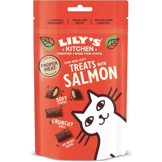 Lily's Kitchen Treat Pack for Adult Cats Comm'her Kittens with Salmon Grain-Free Formula 10 x 60 g Lily's Kitchen Treat Pack for Adult Cats Comm'her Kittens with Salmon Grain-Free Formula 10 x 60 g