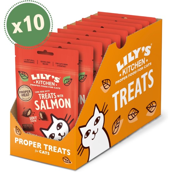 Lily's Kitchen Treats made with natural ingredients, pack for adult cats, the ultimate reward with chicken, grain-free formula, 10 x 60 g Lily's Kitchen Treats made with natural ingredients, pack for adult cats, the ultimate reward with chicken, grain-free formula, 10 x 60 g