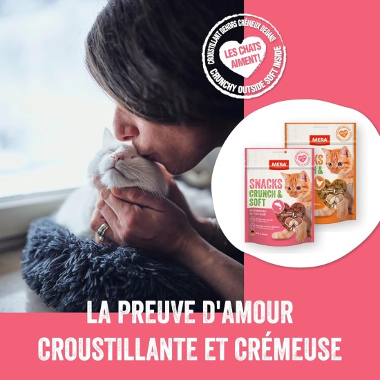 MERA Crunch & Soft with Salmon, 200 g Delicious Cat Treats, Nutritious Cat Snack Full of Vitamins and Minerals, Crisky Cushion with Creamy Filling MERA Crunch & Soft with Salmon, 200 g Delicious Cat Treats, Nutritious Cat Snack Full of Vitamins and Minerals, Crisky Cushion with Creamy Filling