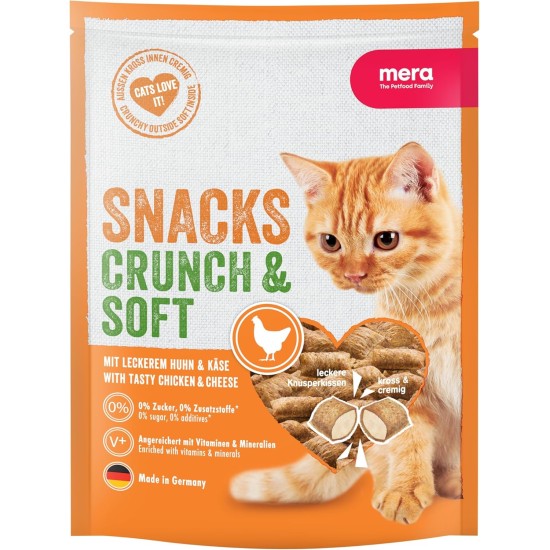 MERA Crunch & Soft with Salmon, 200 g Delicious Cat Treats, Nutritious Cat Snack Full of Vitamins and Minerals, Crisky Cushion with Creamy Filling MERA Crunch & Soft with Salmon, 200 g Delicious Cat Treats, Nutritious Cat Snack Full of Vitamins and Minerals, Crisky Cushion with Creamy Filling
