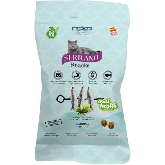 Mediterranean Snack Cat Serrano Sardine Cat Food Appetites Cat Snack for Cats Oral Hygiene and Health Cat Food Small and Fluffy 50 g Mediterranean Snack Cat Serrano Sardine Cat Food Appetites Cat Snack for Cats Oral Hygiene and Health Cat Food Small and Fluffy 50 g