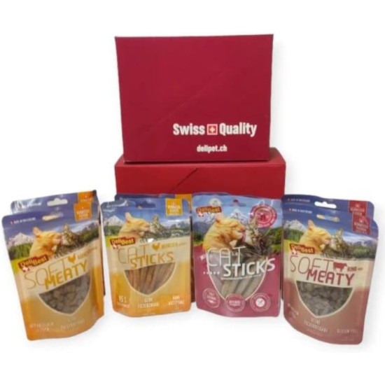 Mixpaket II Katzensnacks 600g I 2x Soft Meatys und 2x Cat Sticks Mixpaket II Katzensnacks 600g I 2x Soft Meatys und 2x Cat Sticks