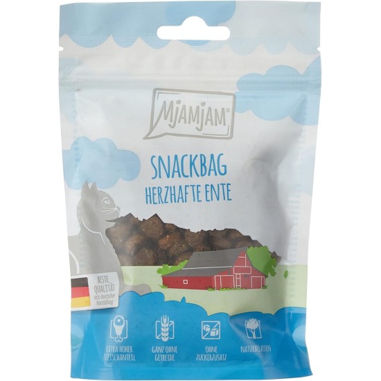 MjAMjAM Premium Cat Snack, Snack Bag, Juicy Chicken, Pack of 1 (1 x 125 g), Natural, No Synthetic Preservatives MjAMjAM Premium Cat Snack, Snack Bag, Juicy Chicken, Pack of 1 (1 x 125 g), Natural, No Synthetic Preservatives