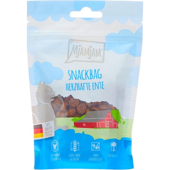 MjAMjAM Premium Cat Snack, Snack Bag, Juicy Chicken, Pack of 1 (1 x 125 g), Natural, No Synthetic Preservatives MjAMjAM Premium Cat Snack, Snack Bag, Juicy Chicken, Pack of 1 (1 x 125 g), Natural, No Synthetic Preservatives