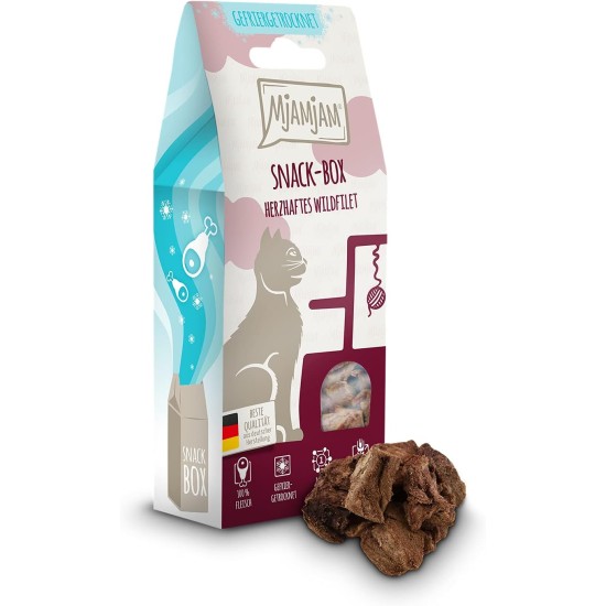 MjAMjAM Premium Cat Snack, Snack Bag, Juicy Chicken, Pack of 1 (1 x 125 g), Natural, No Synthetic Preservatives MjAMjAM Premium Cat Snack, Snack Bag, Juicy Chicken, Pack of 1 (1 x 125 g), Natural, No Synthetic Preservatives