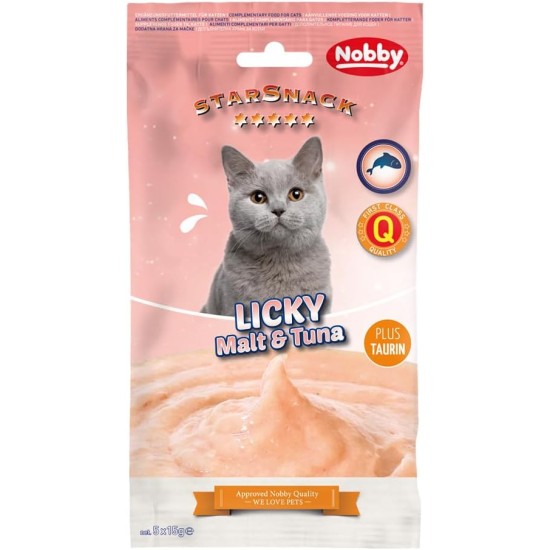 Nobby Cat Snack LICKY Malt & Tuna 1 Pack (5 x 15 g)