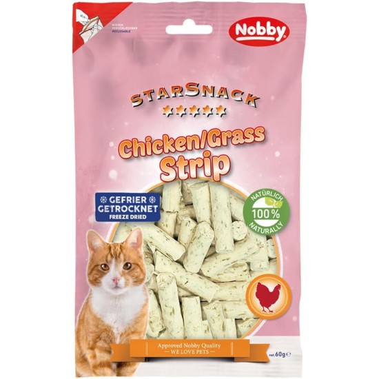 Nobby StarSnack FD Chicken & Cat Grass Approx. 60 g Nobby StarSnack FD Chicken & Cat Grass Approx. 60 g