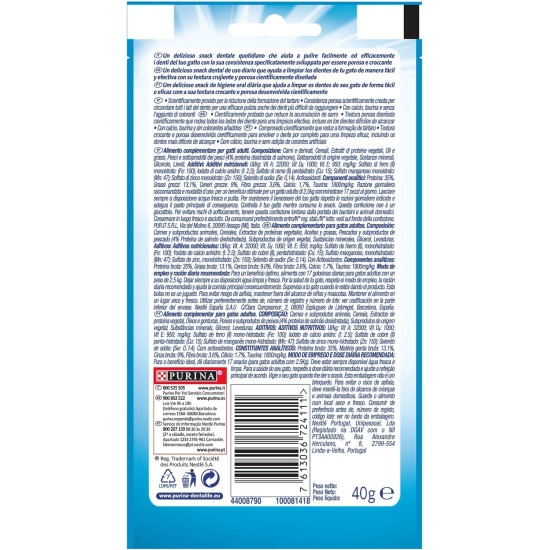 Purina Dentalife Snack Cat Salmon 8 Packs of 40g Purina Dentalife Snack Cat Salmon 8 Packs of 40g