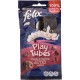 Purina Felix Cat Snack Play Tubes - 8 Packs of 50g for Adult Cats - Cat Snack with Turkey and Ham Purina Felix Cat Snack Play Tubes - 8 Packs of 50g for Adult Cats - Cat Snack with Turkey and Ham