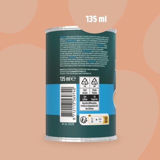 Rosewood Deli Soup Chicken - Delicious Cat Snack as Broth with Delicate Chicken Pieces, Natural Ingredients, No Sugar & Salt, No Artificial Additives, 135 ml Rosewood Deli Soup Chicken - Delicious Cat Snack as Broth with Delicate Chicken Pieces, Natural Ingredients, No Sugar & Salt, No Artificial Additives, 135 ml